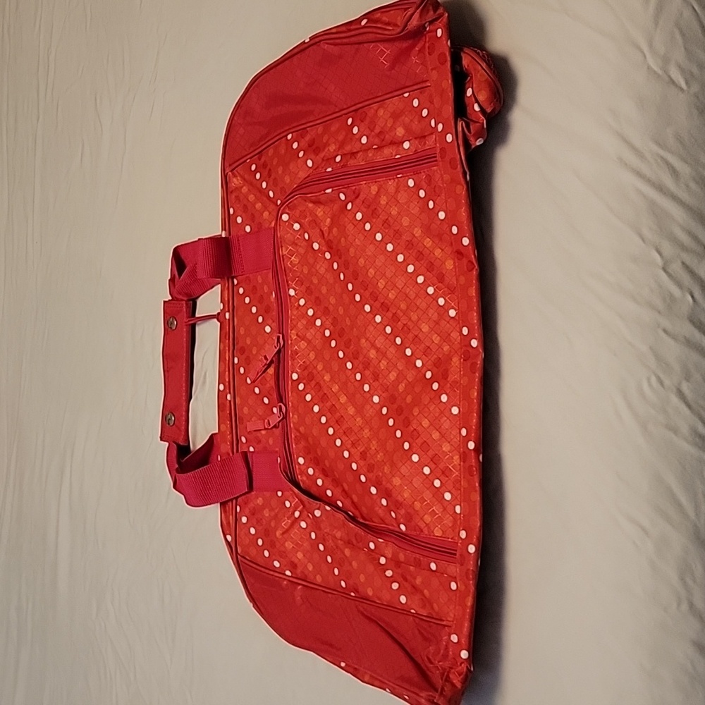 Red Polka Dot Weekender Tote Bag